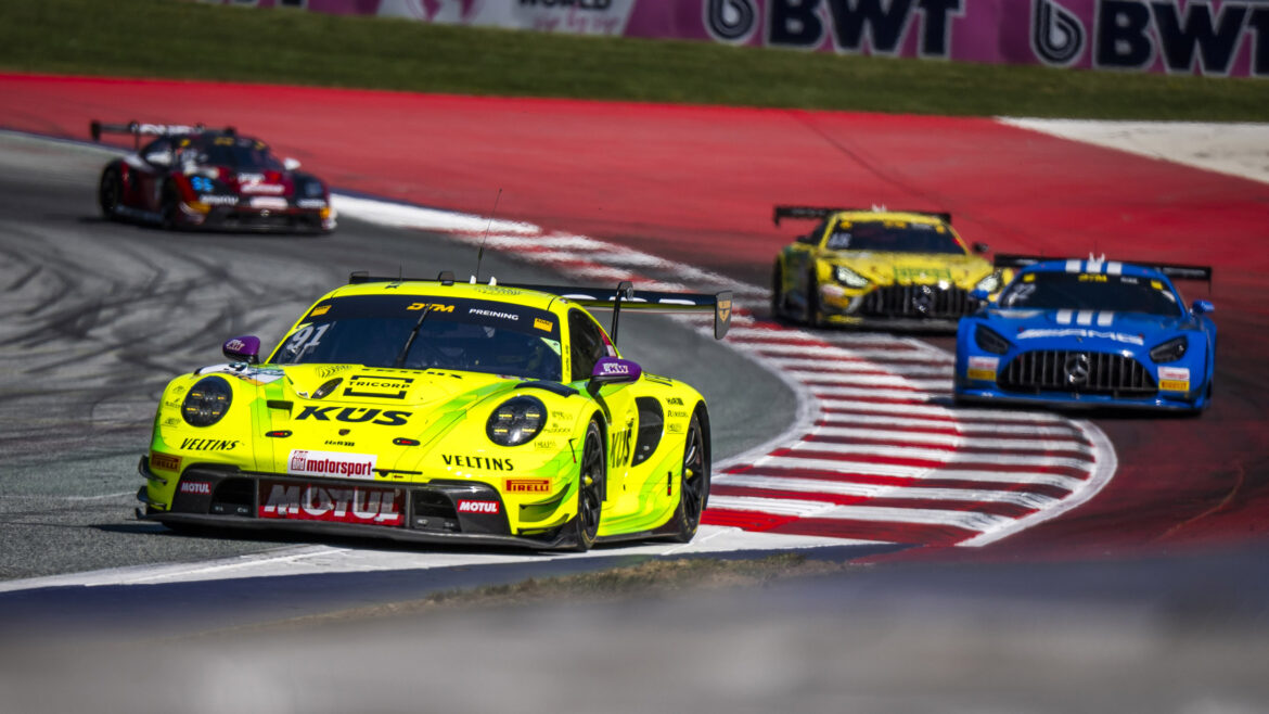 DTM-Rennwagen von Thomas Preining vor weiteren Fahrzeugen am Red Bull Ring in Spielberg, Archivbild 2026