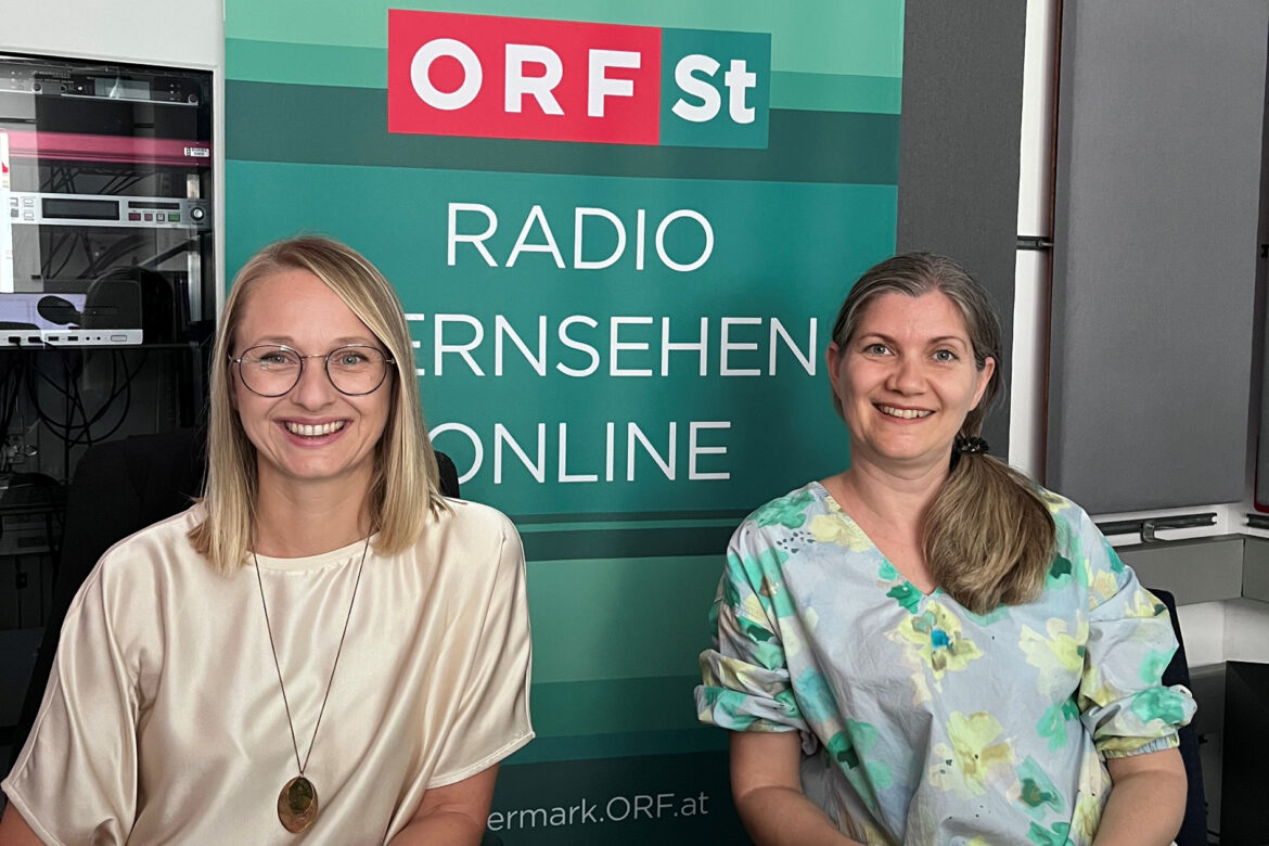 Claudia Wagner und Eva Karner im ORF-Landesstudio Steiermark.