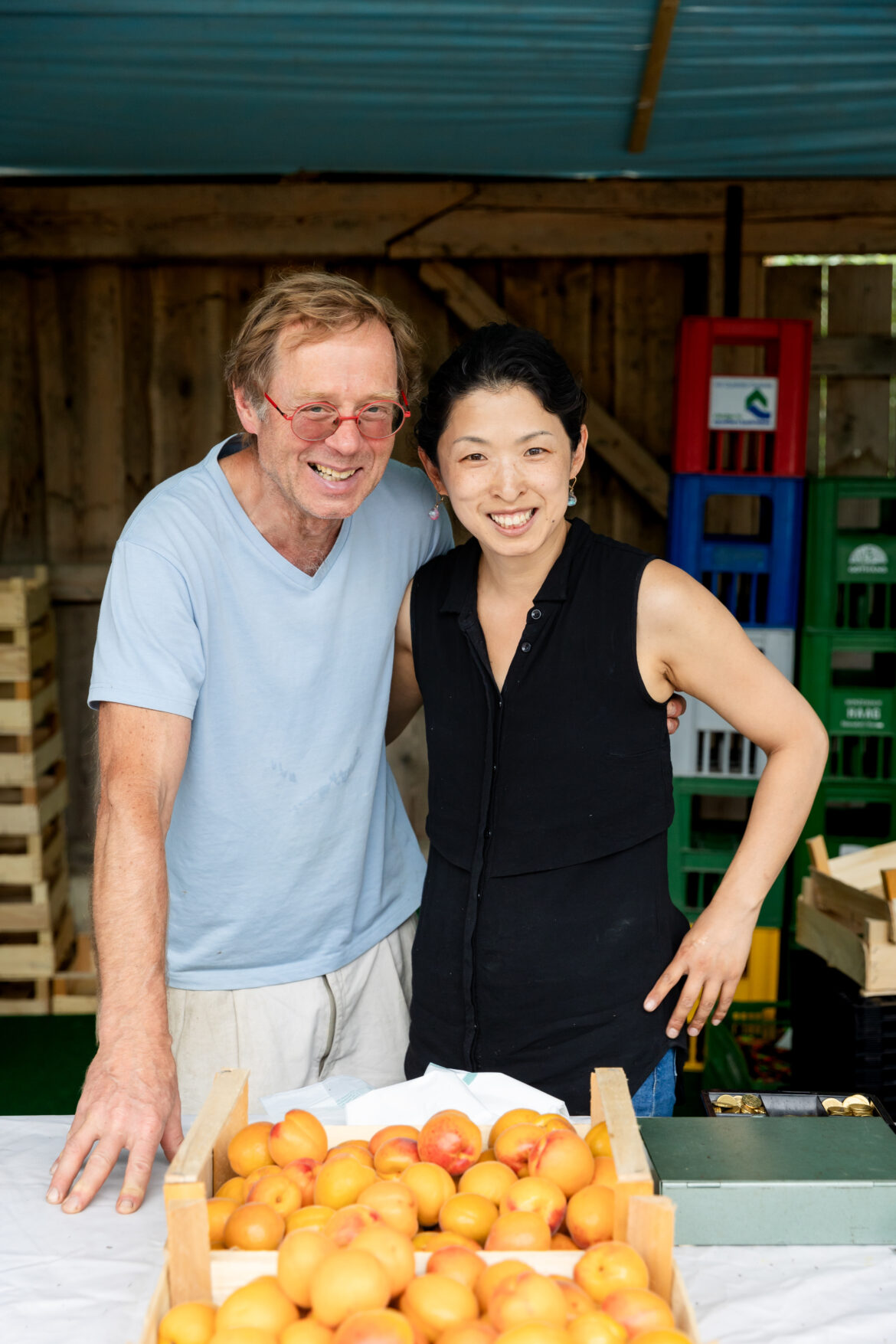 Gerhard Paradeiser und Juni Vojorna, Gastgeber des Japan Creative Festival im Podenhaus Bad Aussee